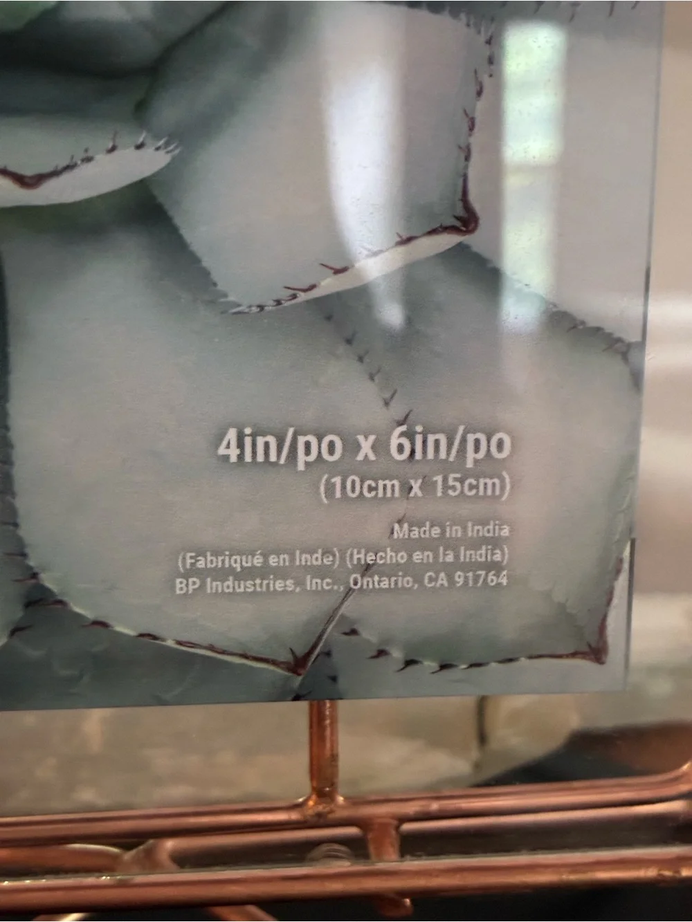 Rustic Copper Tone Metal Photo Frame Stand
